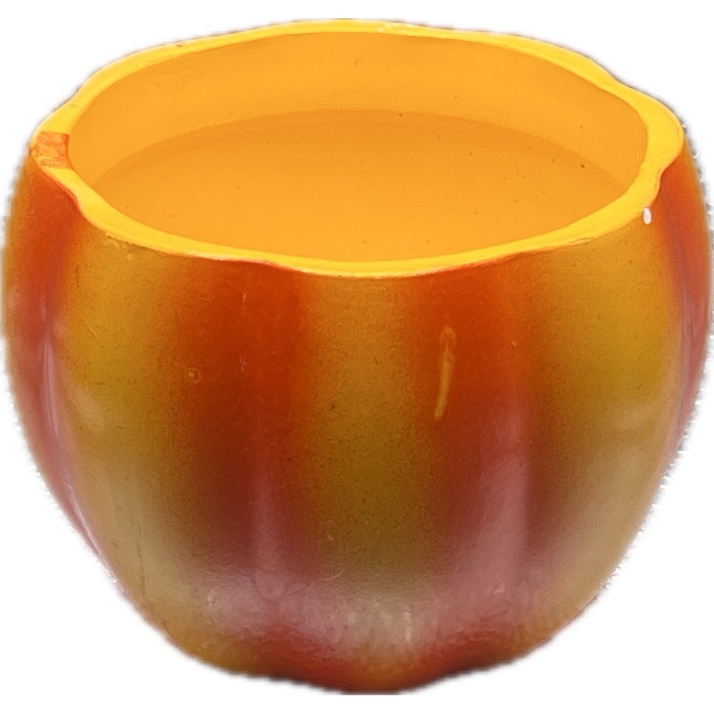 Orange Pumpkin Shaped Decorative Bowl Ceramic Fall Halloween Harvest Decor Dish